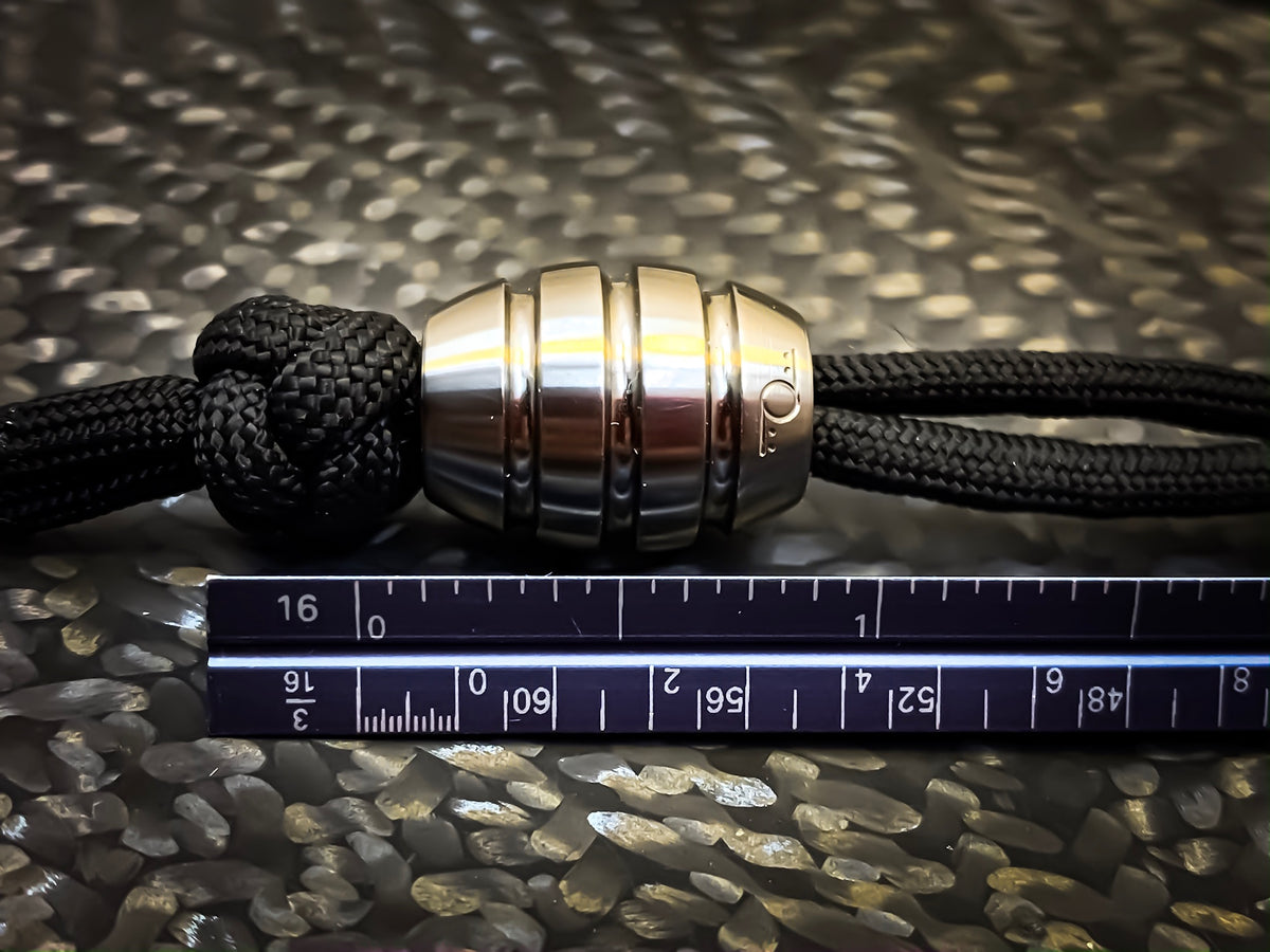 Titanium Lanyard Bead Knife Paracord Beads Ti Beads With Handmade Lanyard